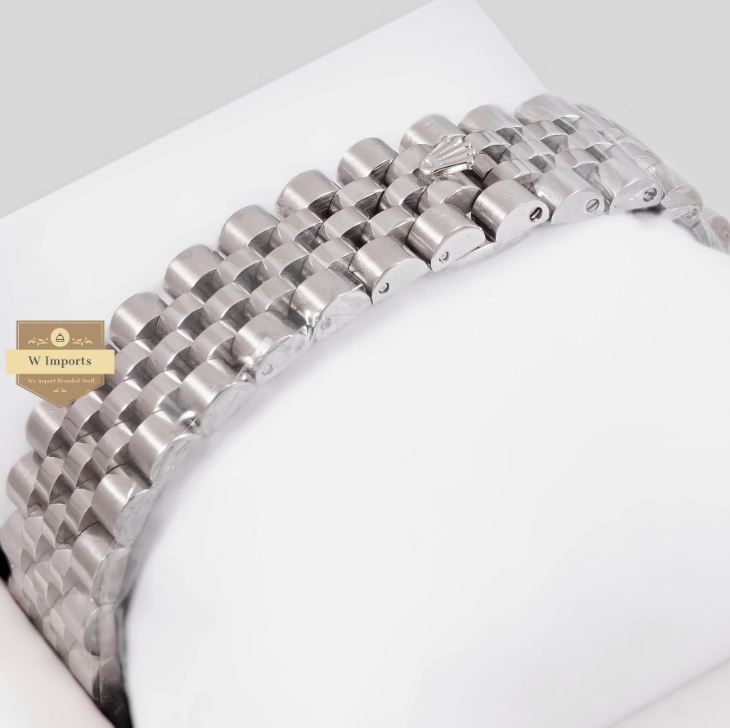 LATEST COLLECTION 36 ALL SILVER WITH DIAL STONE BEZEL WATCH (RO LEX)