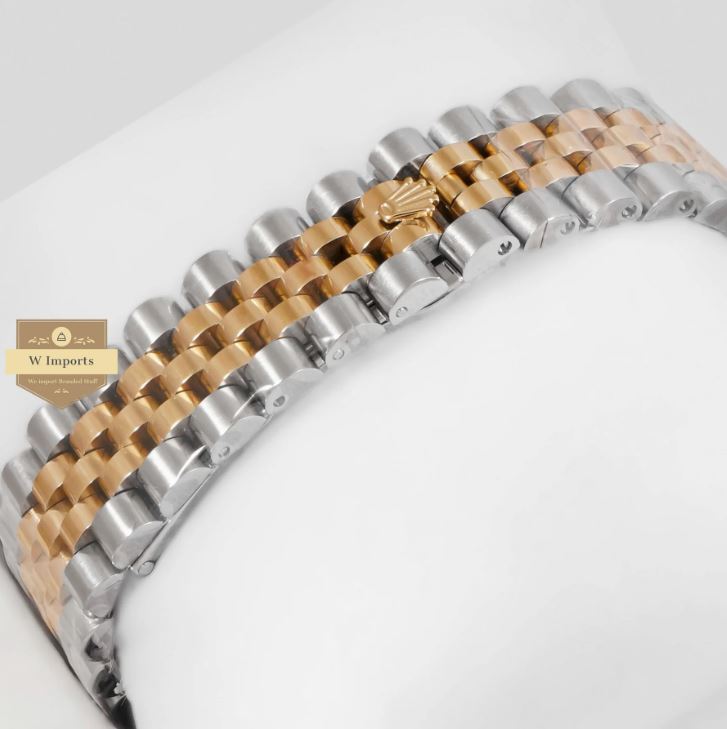 LATEST COLLECTION 36 TWO TONE YELLOW GOLD WITH DIAL STONE BEZEL & FIGURE AUTOMATIC WATCH (RO LEX)