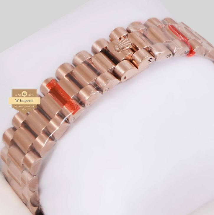 LATEST COLLECTION 40 ROSE GOLD WITH STONE DIAL & BEZEL AUTOMATIC WATCH (RO LEX)