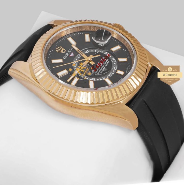 LATEST COLLECTION 42 YELLOW GOLD CASE WITH BLACK DIAL AUTOMATIC WATCH (RO LEX)