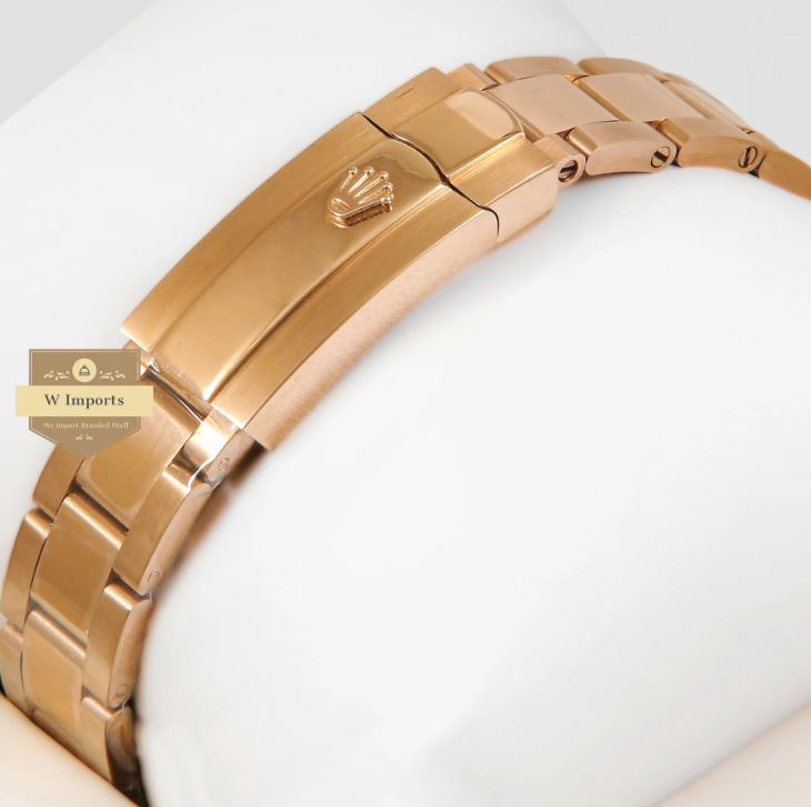 LATEST LADIES COLLECTION 31 ROSE GOLD WITH BROWN DIAL & STONE BEZEL AUTOMATIC WATCH (RO LEX)