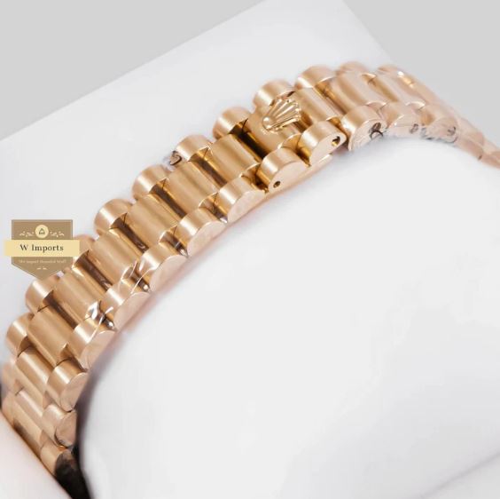 LATEST LADIES COLLECTION 31 YELLOW GOLD WITH BLACK DIAL STONE BEZEL AUTOMATIC WATCH (RO LEX)