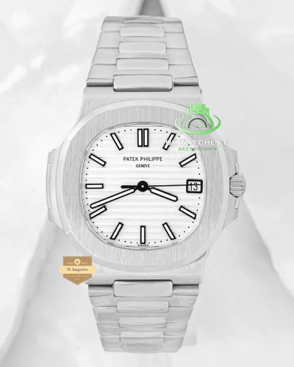 Latest Arrival Silver With White Dial Super C L 0 N E Standard Watch (PETAK PHILIPPE)