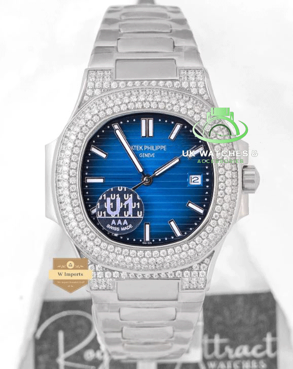 Latest Collection Silver Stone Case With Blue Dial Automatic Watch (PATEK PHILIPPE)