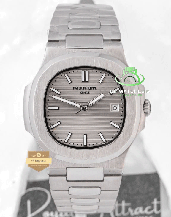 Latest Collection Silver With Gray Dial Automatic Watch (PATEK PHILIPPE)
