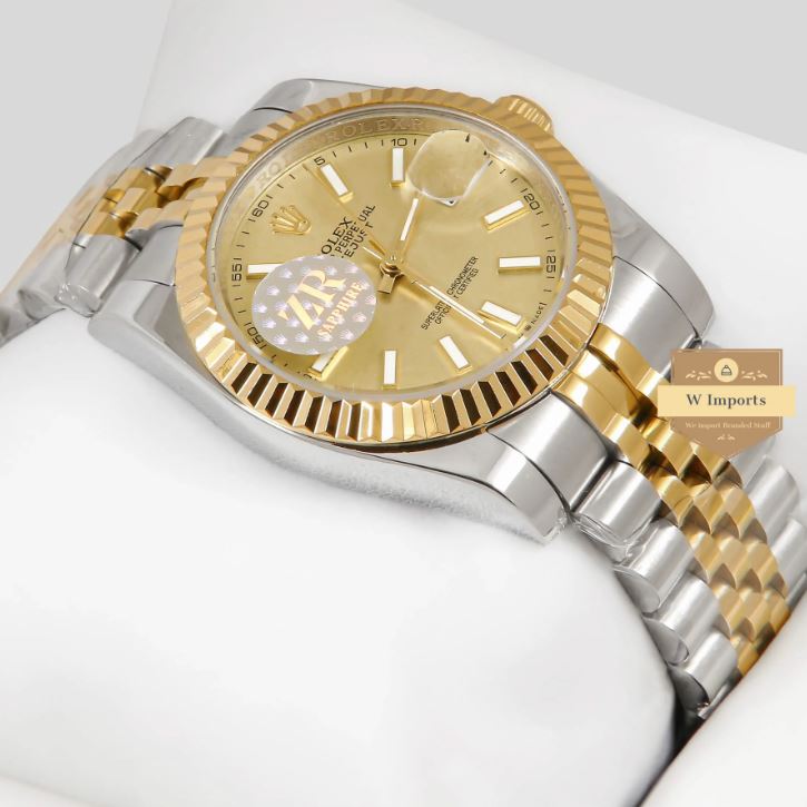 Latest Collection 36 Two Tone Yellow Gold With Dial Fluted Bezel Automatic Watch (RO LEX)