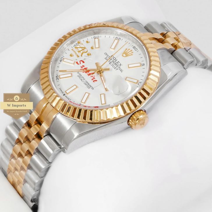 Latest Collection 36 Two Tone Yellow Gold With White Dial Fluted Bezel Automatic Watch (RO LEX)