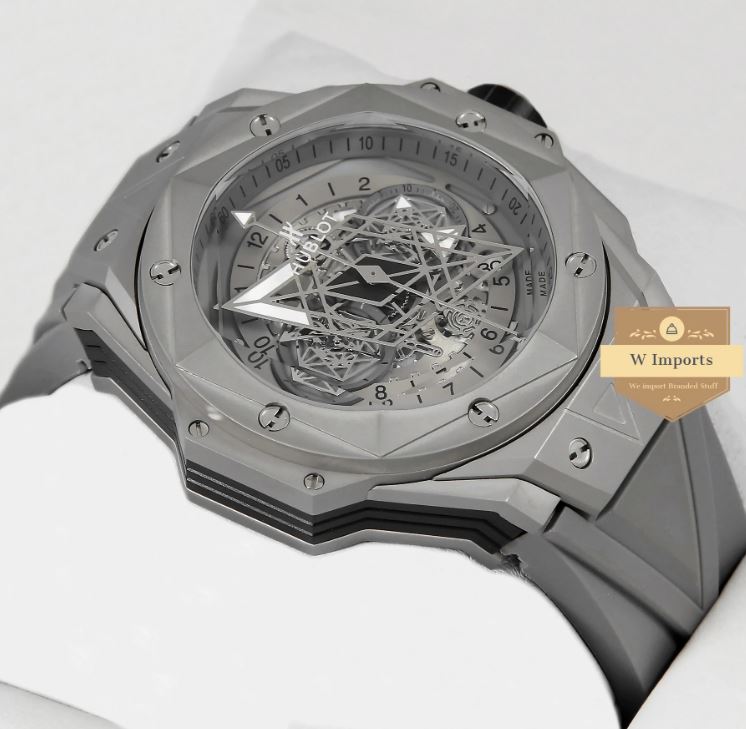 Latest Collection All Grey Chronograph Watch With Rubber Strap Watch (HUB LOT)