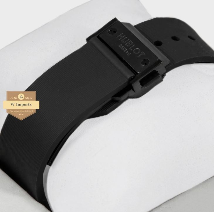 Latest Collection Black Case With Black Dial & PVC Strap Watch (HUB LOT)