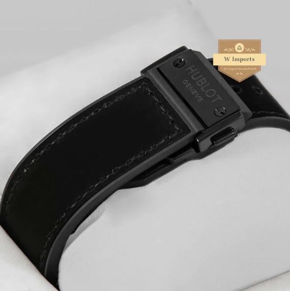 Latest Collection Chronograph All Black With Velvet Strap & Rose Gold Index Watch (HUB LOT)