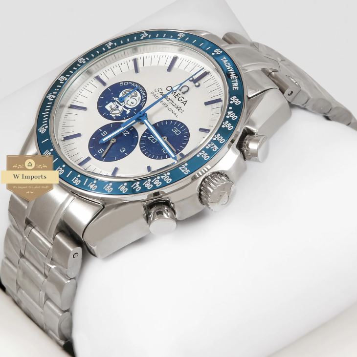 Latest Collection Chronograph Silver With White Dial Chain Watch (OME GA)