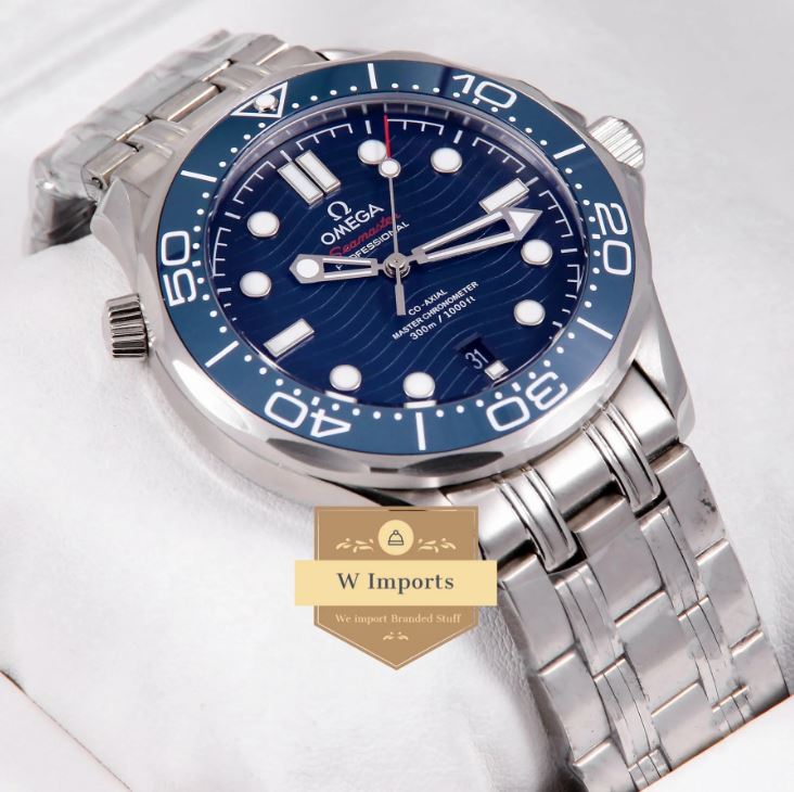 Latest Collection Master Grade Silver With Blue Dial Automatic Watch (OME GA)