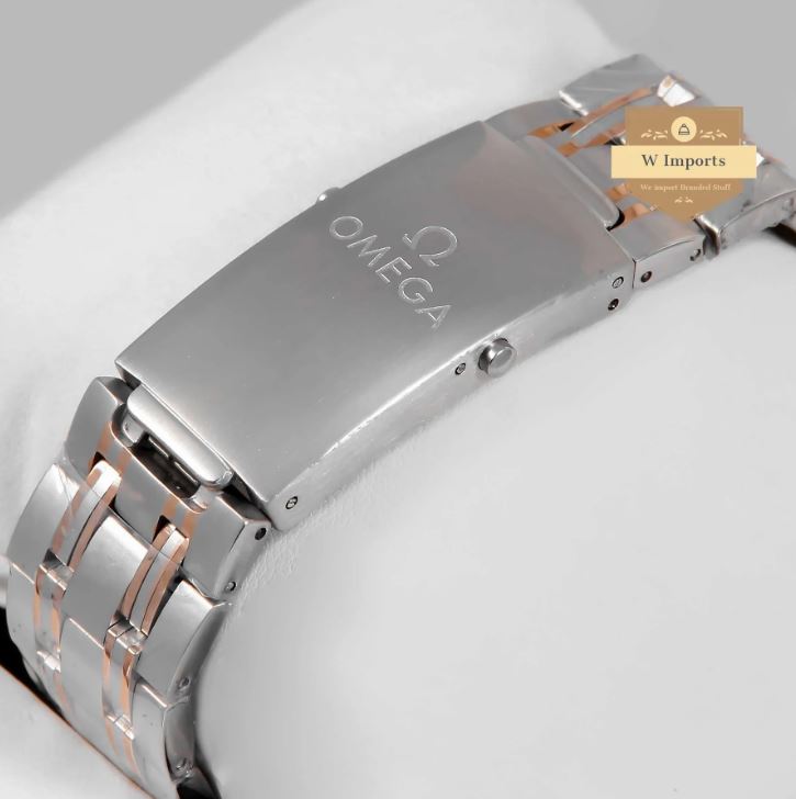 Latest Collection Master Grade Two Tone Rose Gold With Black Dial Watch (OME GA)