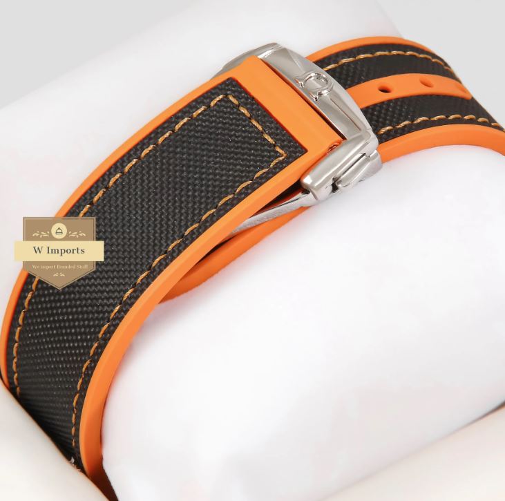 Latest Collection Silver Case With Black Dial & Parachute Plus PVC Strap WATCH (OME GA)