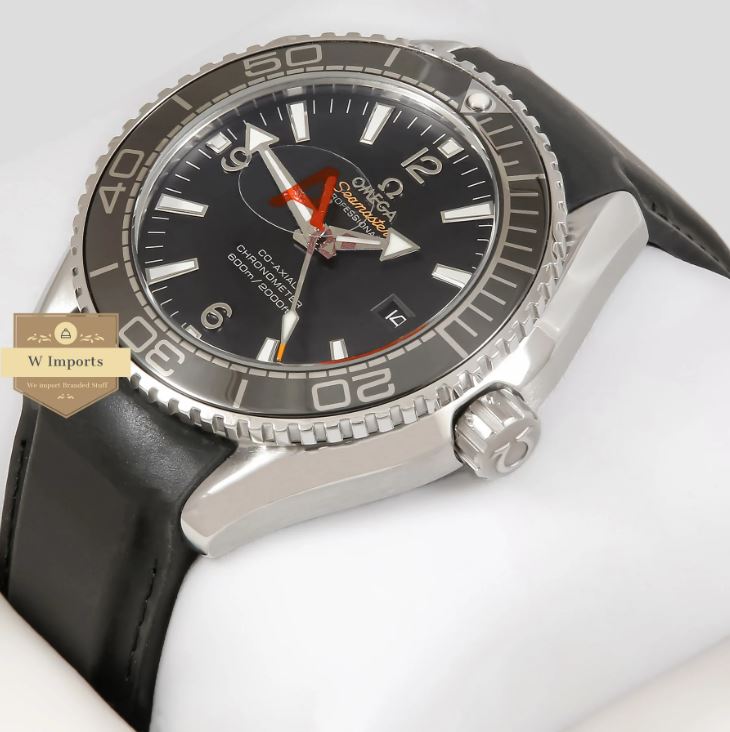 Latest Collection Silver Case With Black Dial & Rubber Strap Automatic Watch For Men (OME GA)