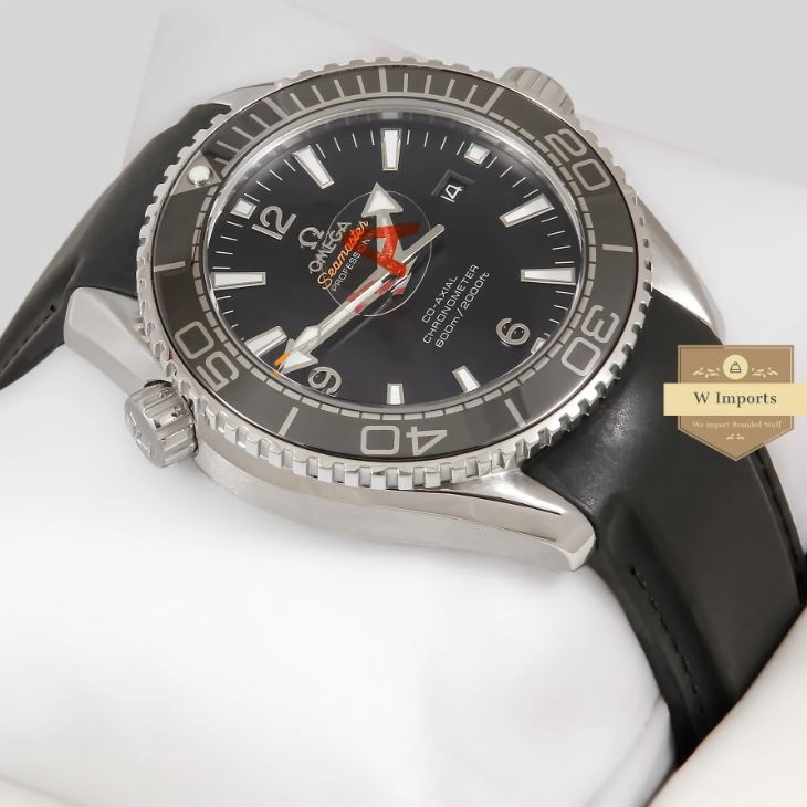 Latest Collection Silver Case With Black Dial & Rubber Strap Automatic Watch For Men (OME GA)