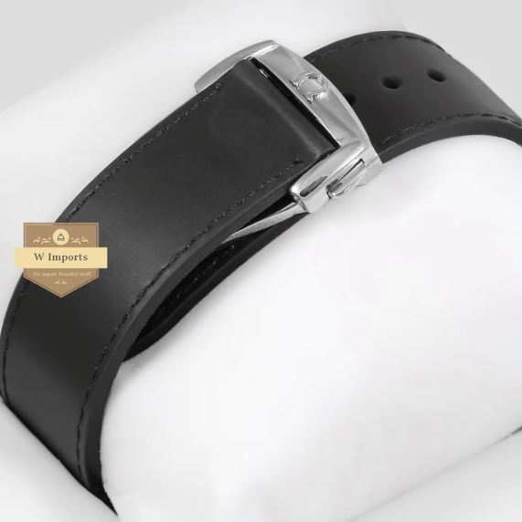 Latest Collection Silver Case With Black Dial & Rubber Strap Automatic Watch For Men (OME GA)