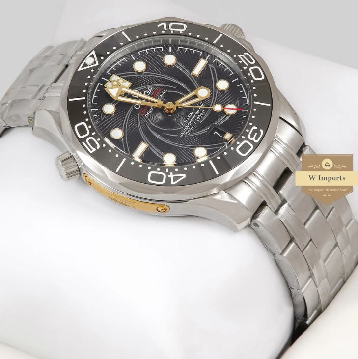 Latest Collection Silver With Black Dial Automatic Watch For Men (OME GA)