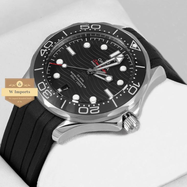 Latest Collection Silver With Black Dial Automatic Watch For Men Watch (OME GA)