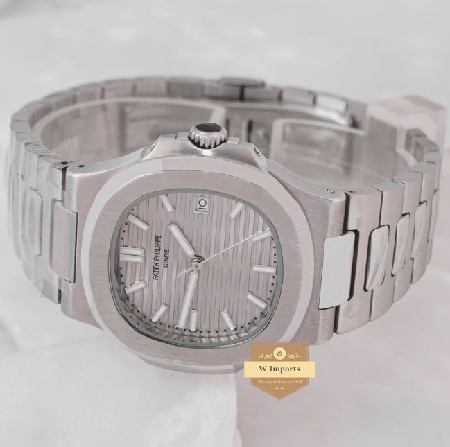 Latest Collection Silver With Gray Dial Automatic Watch (PATEK PHILIPPE)