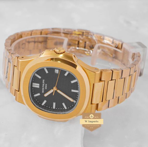 Latest Collection Yellow Gold With Black Dial Automatic Watch (PATEK PHILIPPE)