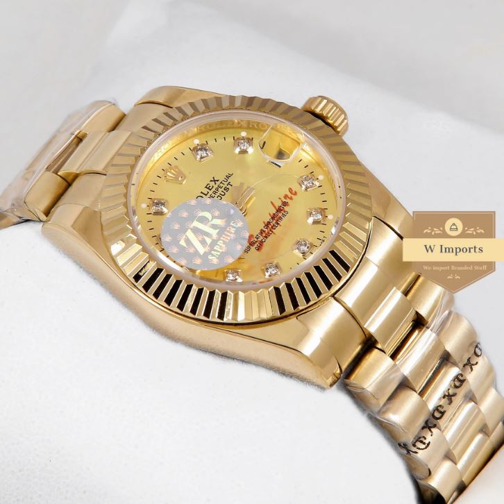 Latest Ladies Collection 31 All Yellow Gold With Dial Automatic Watch (RO LEX)