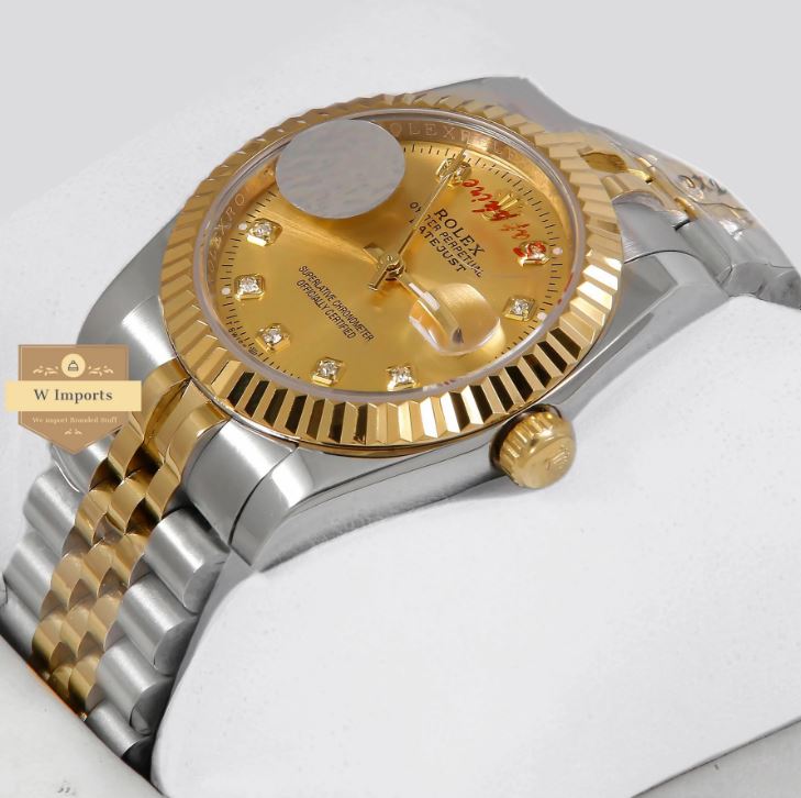 Latest Ladies Collection 31 Two Tone Yellow Gold With Dial Automatic Watch (RO LEX)