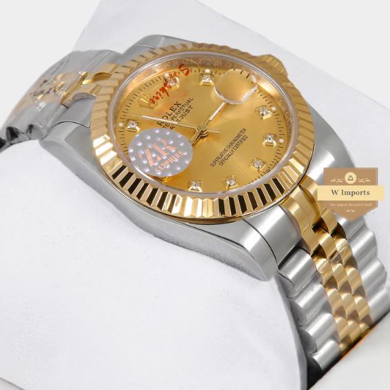 Latest Ladies Collection 31 Two Tone Yellow Gold With Dial Automatic Watch (RO LEX)